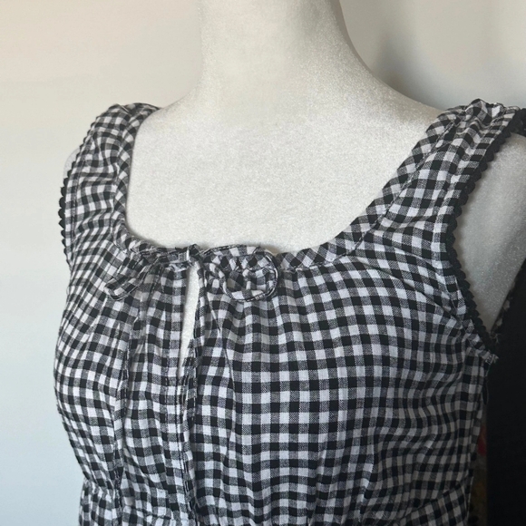 Black and White Gingham Maxi Dress - Picture 3 of 4
